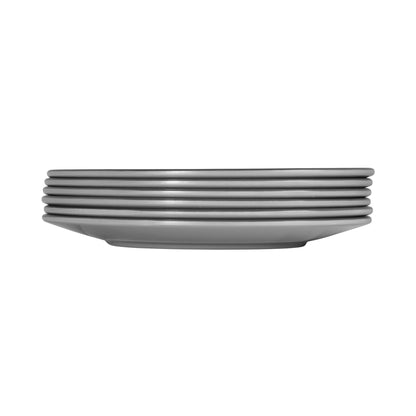 Melamine Oval Crackle Plate - Gray