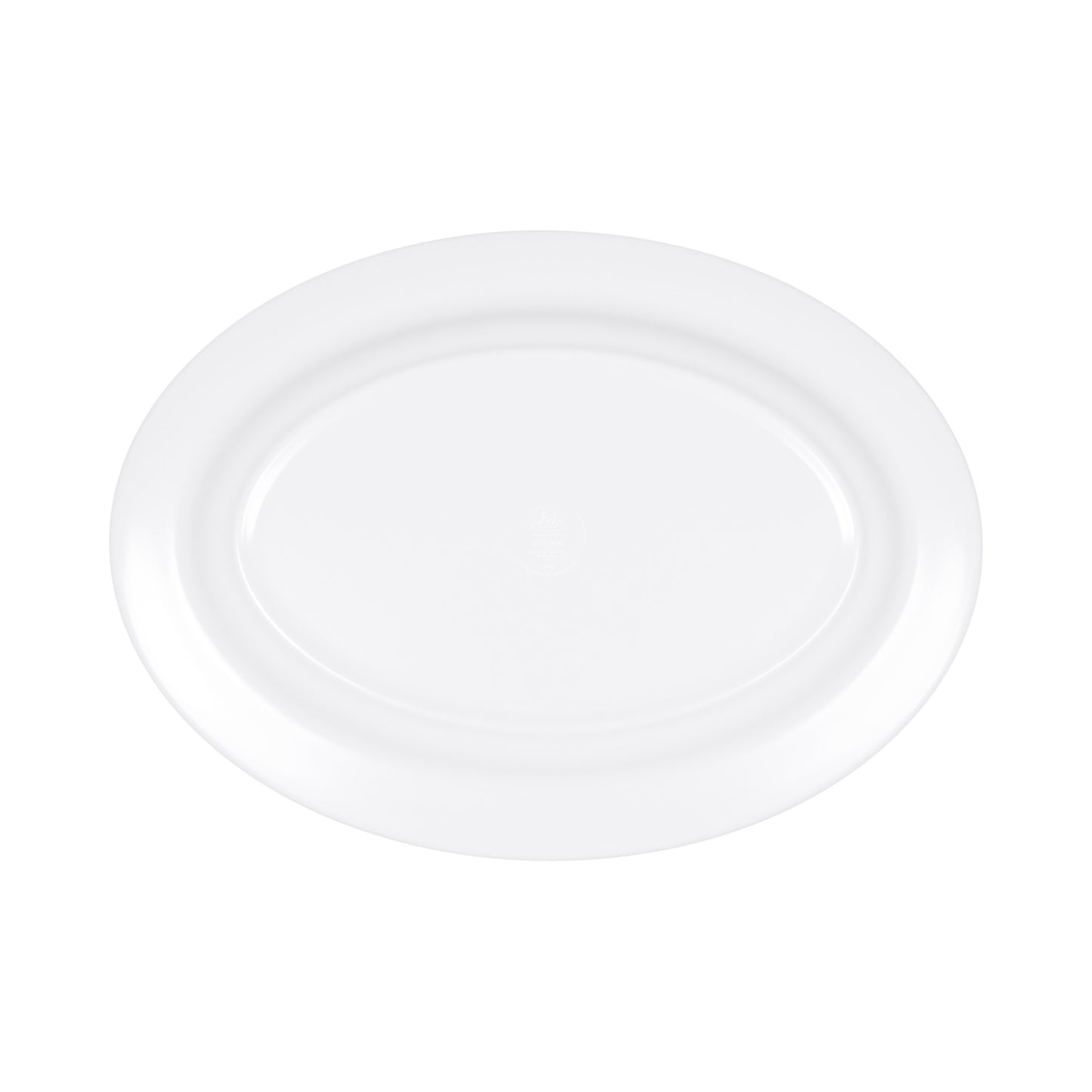 Melamine Oval Rim Platter - White