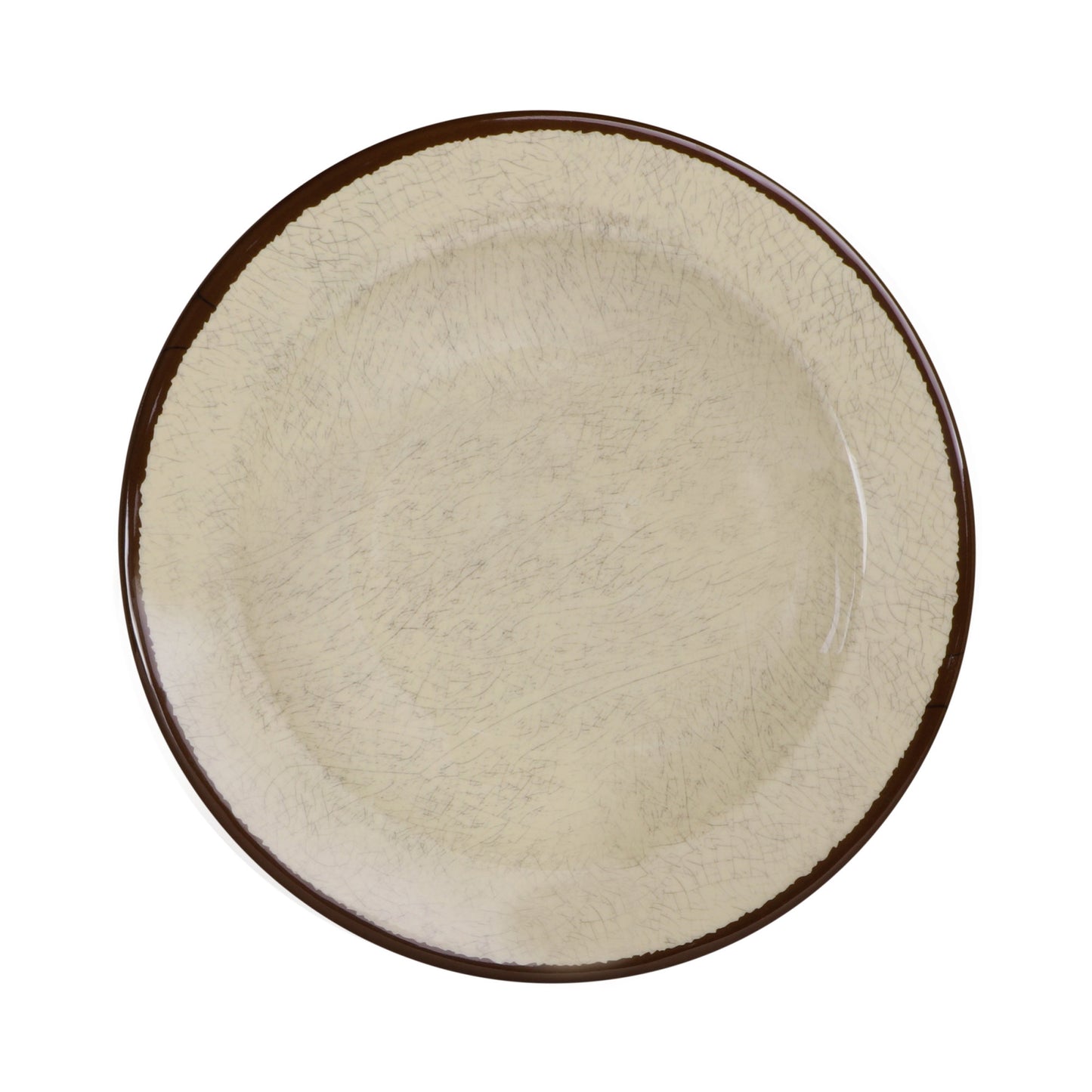 Melamine Round Crackle Pasta/Soup Bowl - Vanilla