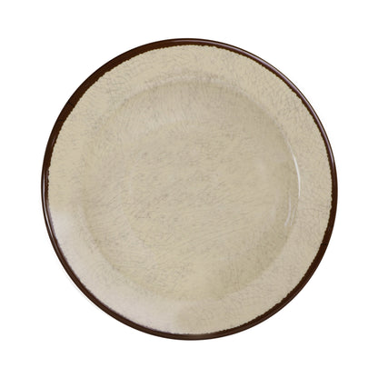 Melamine Round Crackle Pasta/Soup Bowl - Vanilla