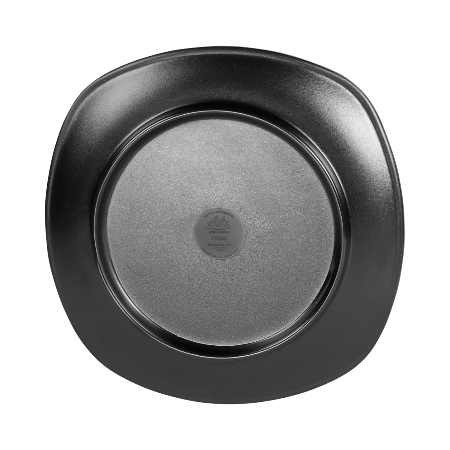Melamine Square Plate - Black