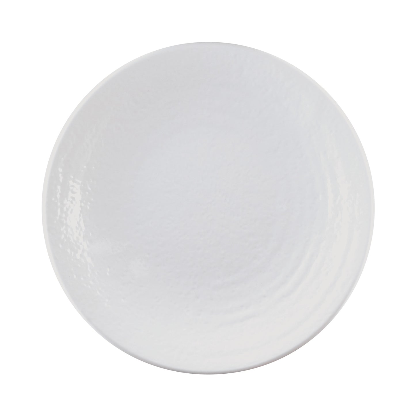 Melamine Round Pebble Plate - White