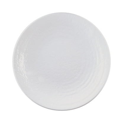 Melamine Round Pebble Plate - White