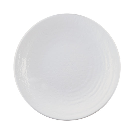 Melamine Round Pebble Plate - White