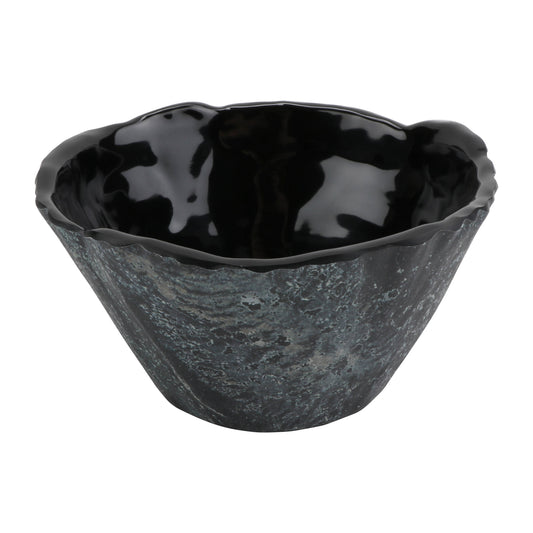 40 oz endure weathered pewter trunk melamine bowl (small), 7.25"L x 7.25"W x 3.75"H, GET, cheforward