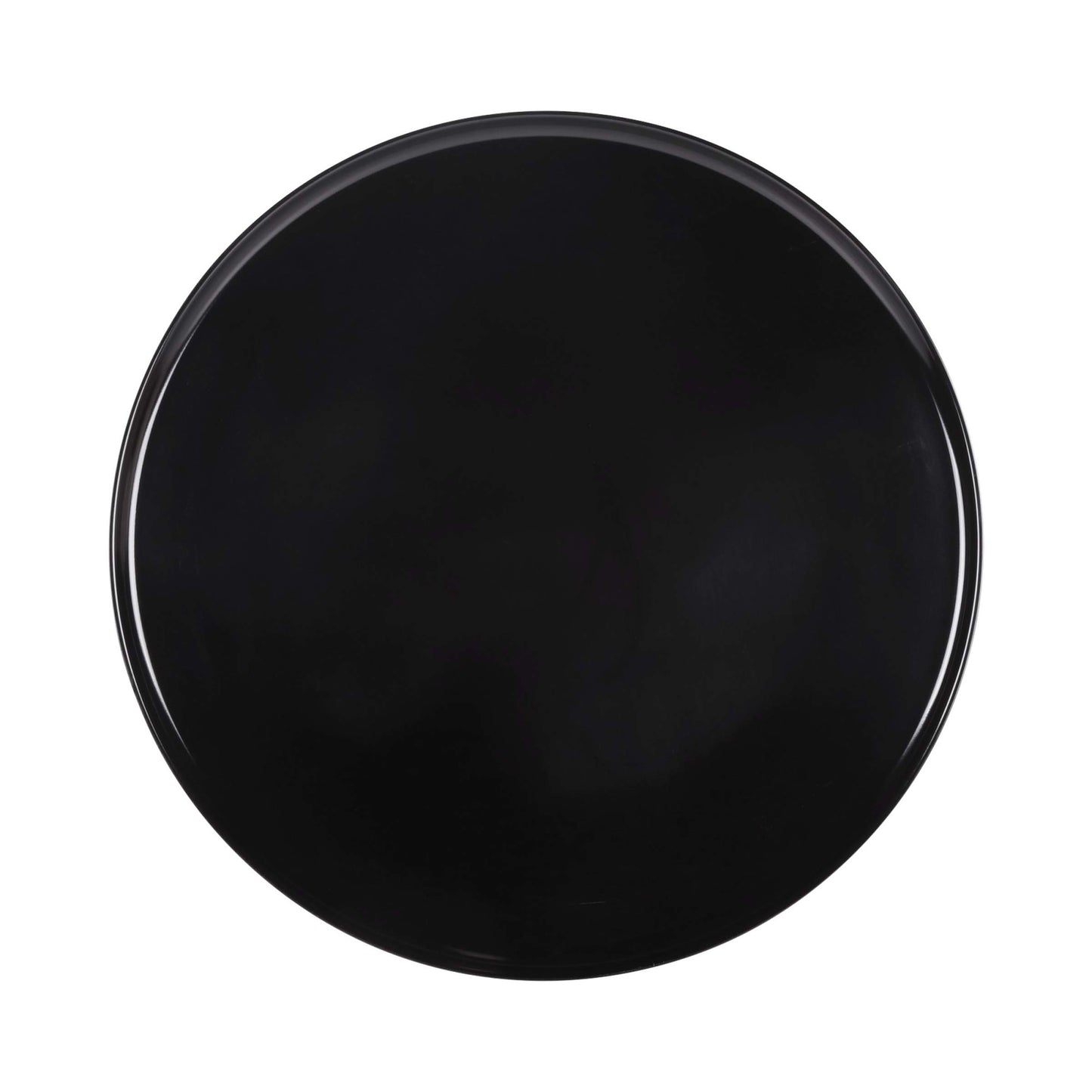 Melamine Round Plate With Rim - Black
