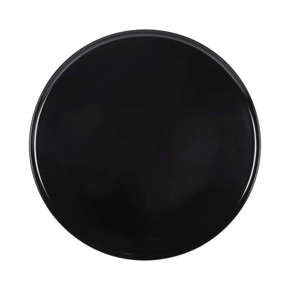 Melamine Round Plate With Rim - Black