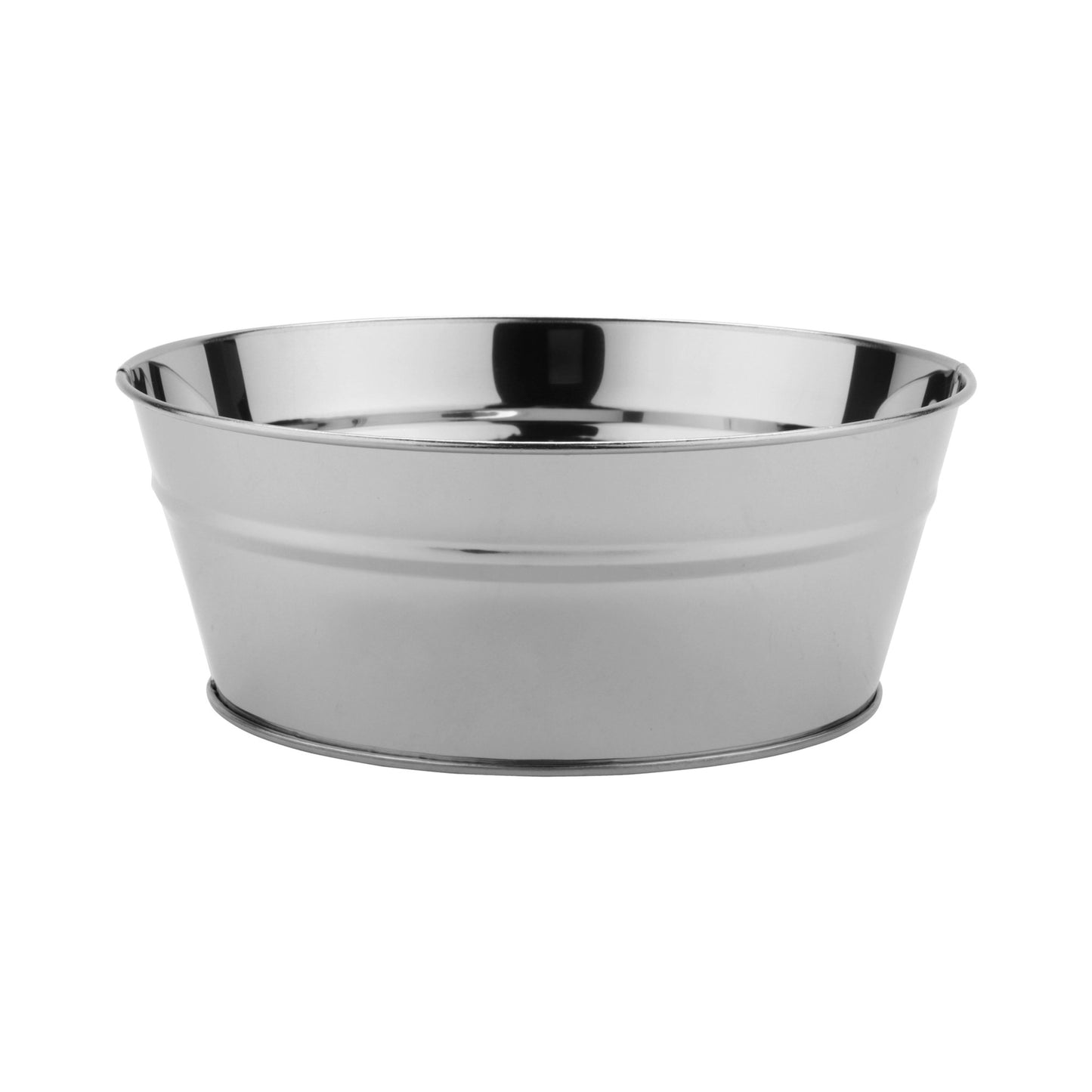 8" Dia. Stainless Steel Serving Tray, 3" deep