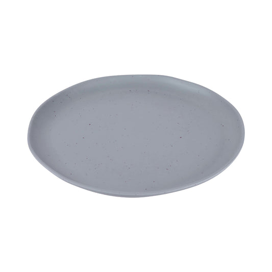 Melamine Round Plate - Dark Gray w/ Speckle
