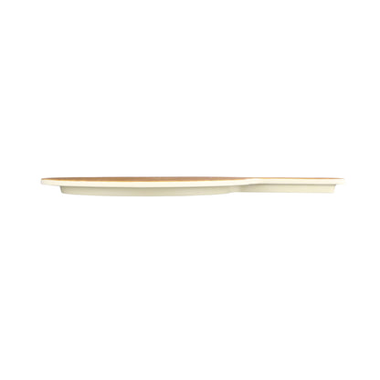 Melamine Round Serving Board - Bamboo