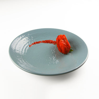 Melamine Round Pebble Plate - Abyss