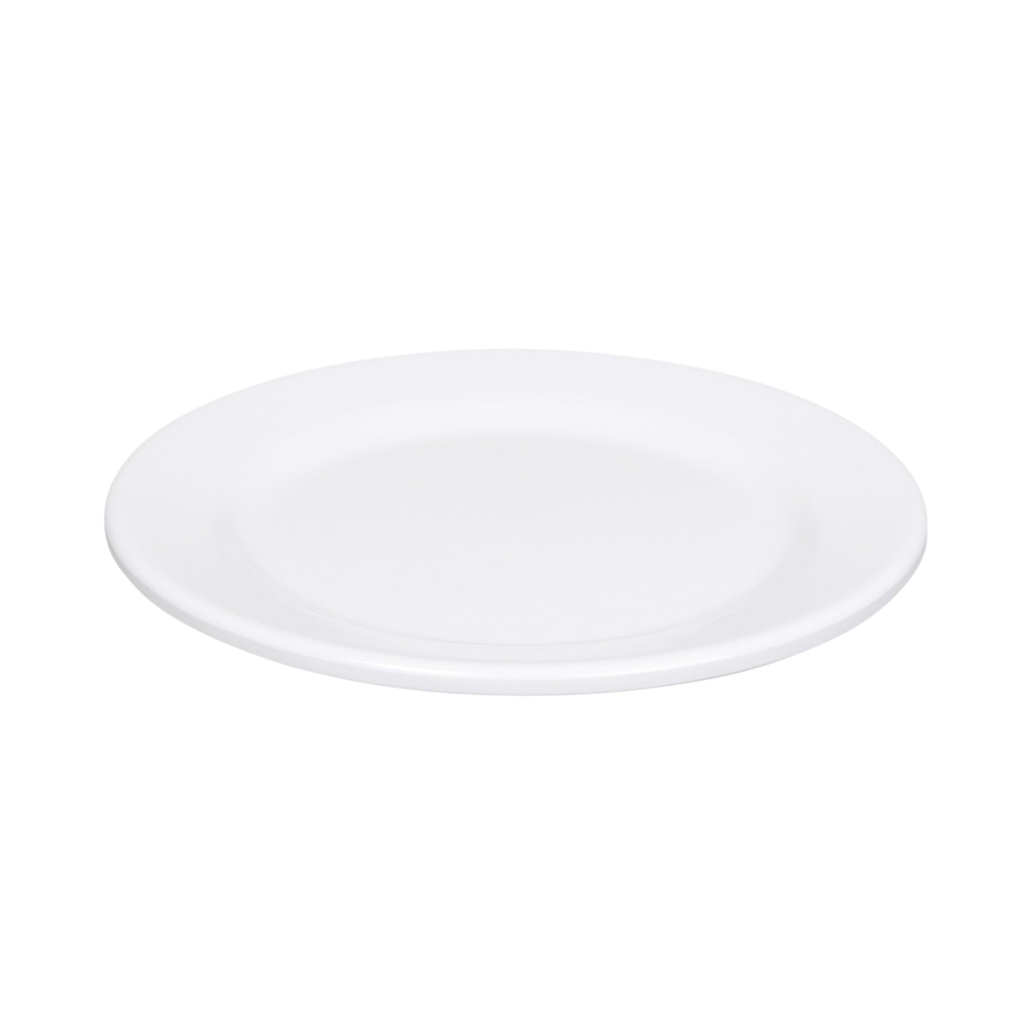 Melamine Round Rim Plate - White