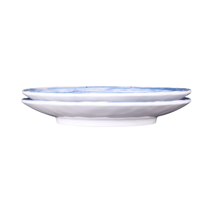 Melamine Round Plate - Navy Design
