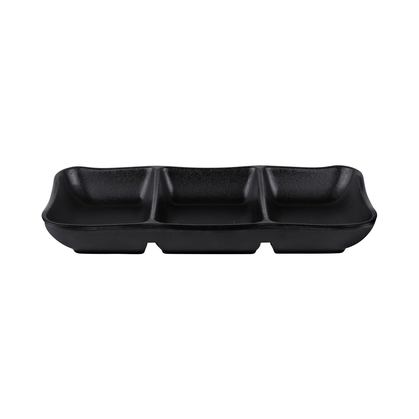 Melamine 3 Compartment Tray - Black