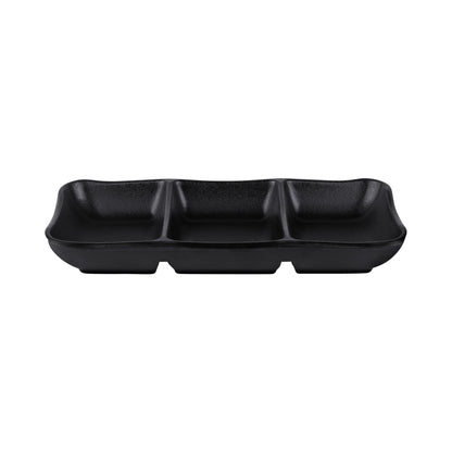 Melamine 3 Compartment Tray - Black