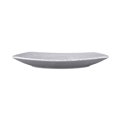 Melamine Square Plate w/ Rounded Edges - Granite Stone