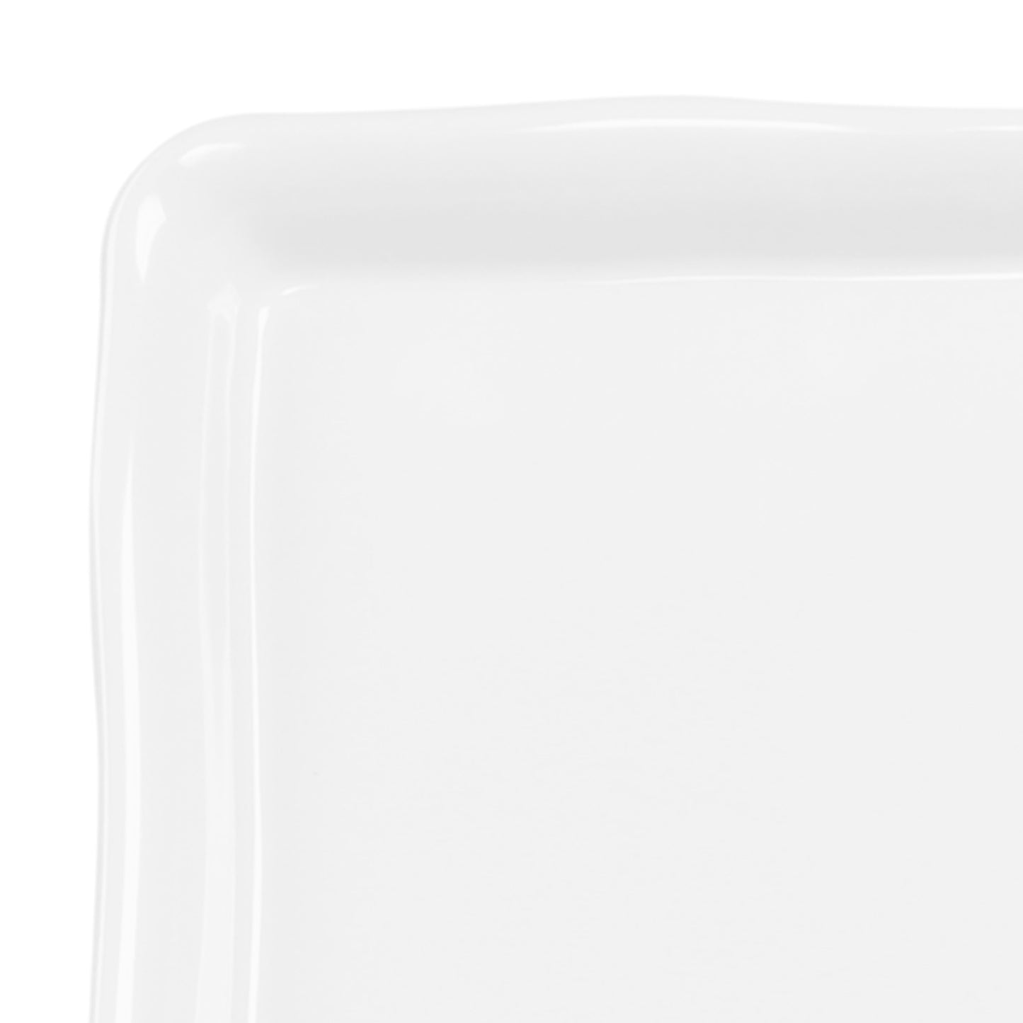Melamine Rectangular Organic Tray - White