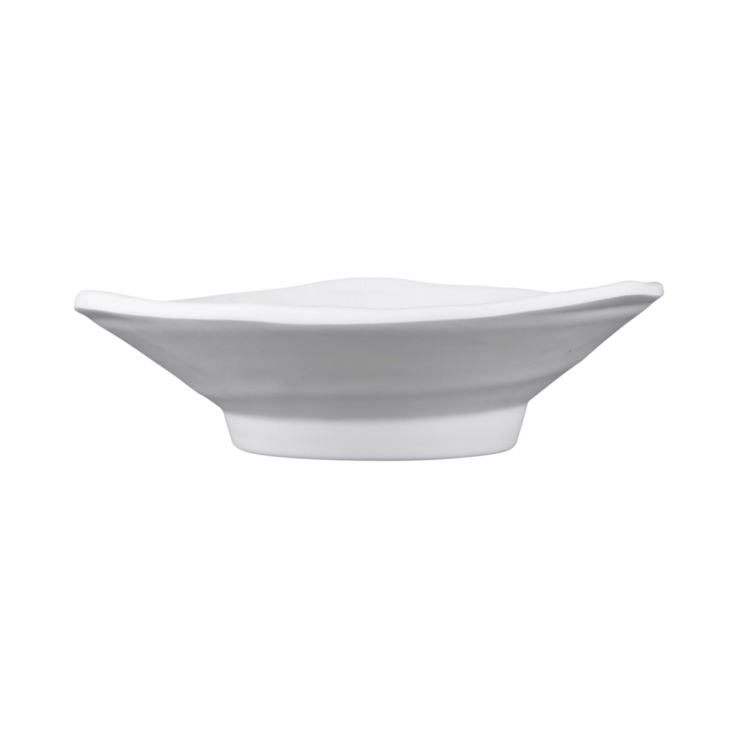 Melamine Irregular Edge Triangle Plate - White