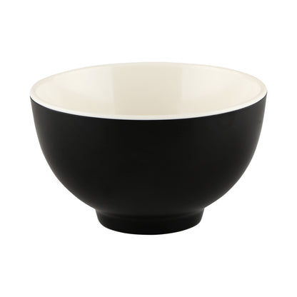 Melamine Round Two-Tone Bowl - Ebony Outside, Sand Inside