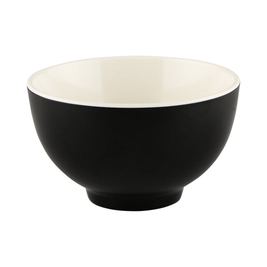 Melamine Round Two-Tone Bowl - Ebony Outside, Sand Inside