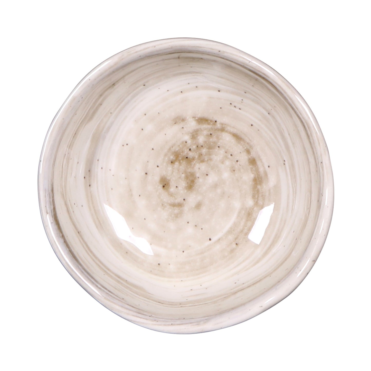 Melamine Round Bowl - Taupe Design