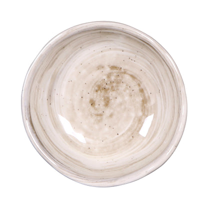 Melamine Round Bowl - Taupe Design