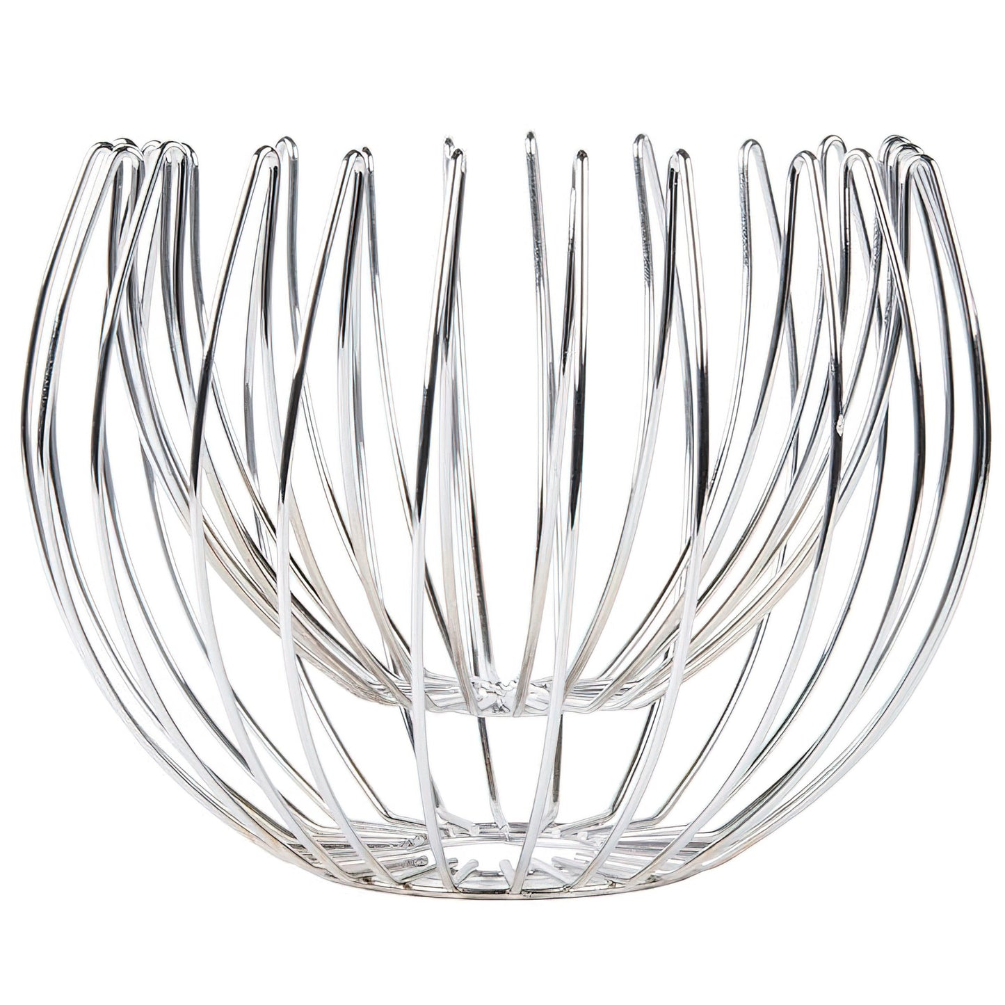 19" Suspended Chrome Wire Basket, 11.5" Tall