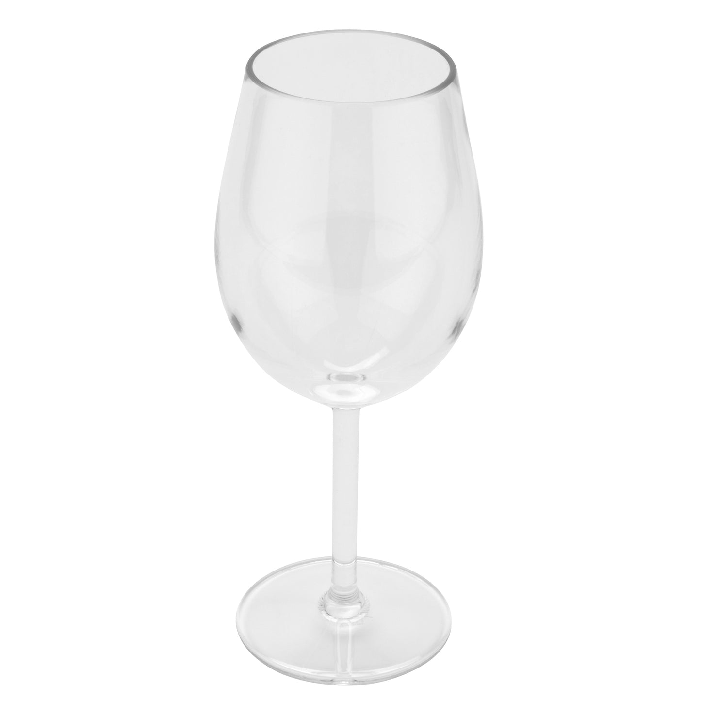 15 oz. (16 oz. Rim-Full), 3.75" Top Dia., Classic Wine Glass, 8.5" Tall, Plastic Tritan GET, Social Club (12 Pack)