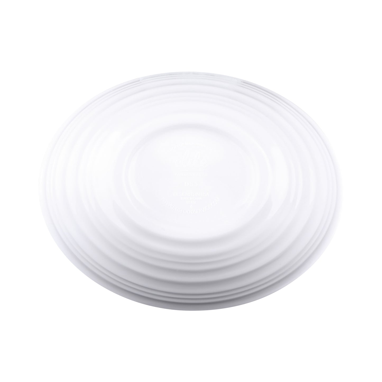 Melamine Oblong Swirl Bowl - White