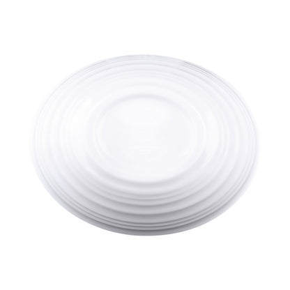 Melamine Oblong Swirl Bowl - White