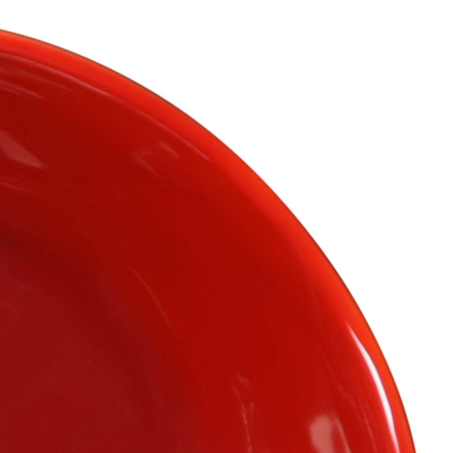 Melamine Irregular Round Bowl - Red Glaze