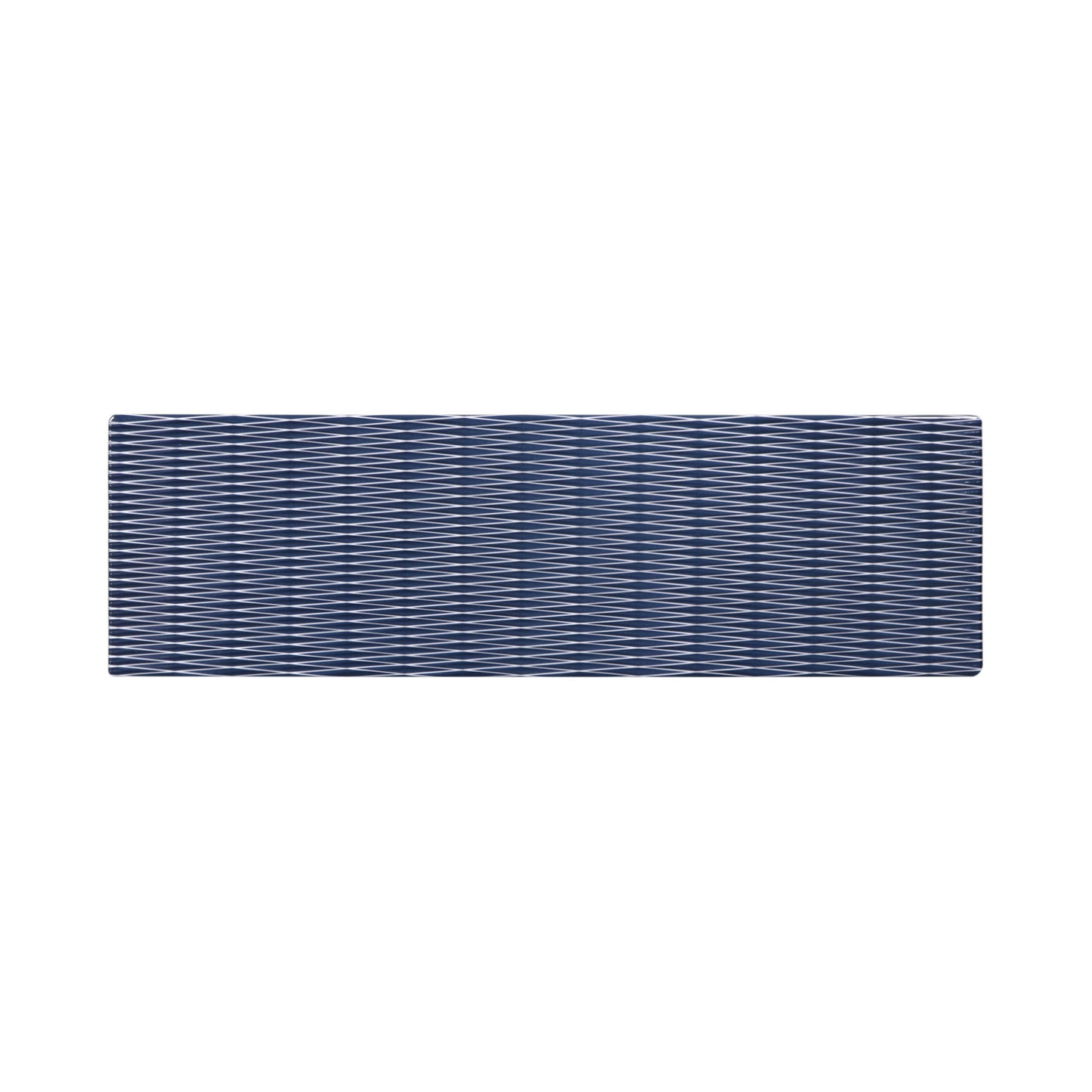 Melamine Rectangular Plate - White w/ Lapis Decal