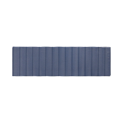 Melamine Rectangular Plate - White w/ Lapis Decal