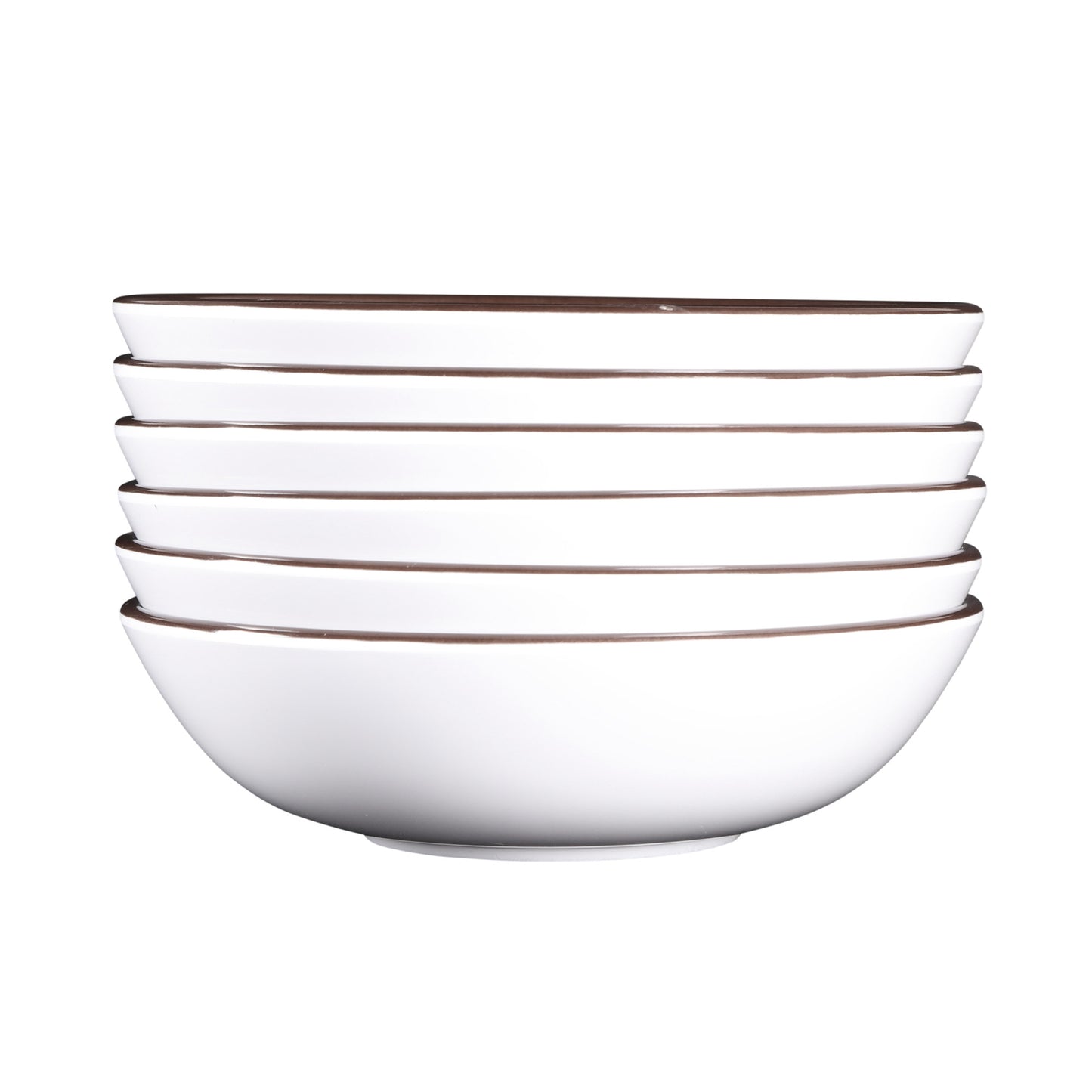 Melamine Round Crackle Bowl - White