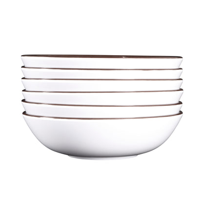 Melamine Round Crackle Bowl - White