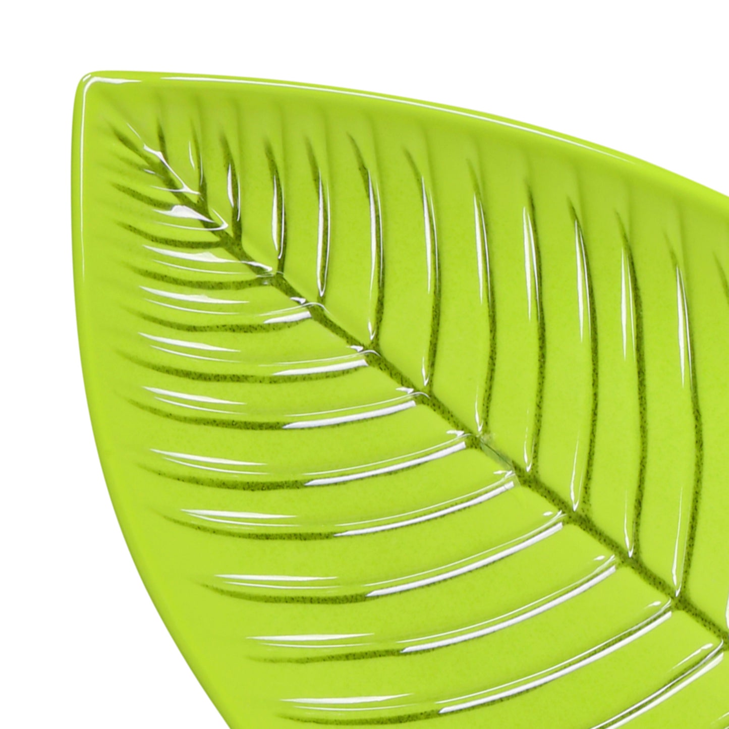 Melamine Large Leaf Platter - Design Green