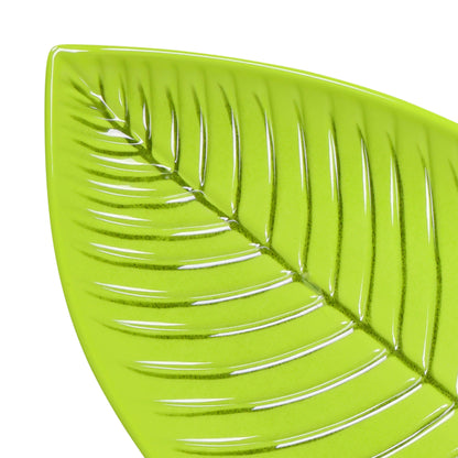 Melamine Large Leaf Platter - Design Green