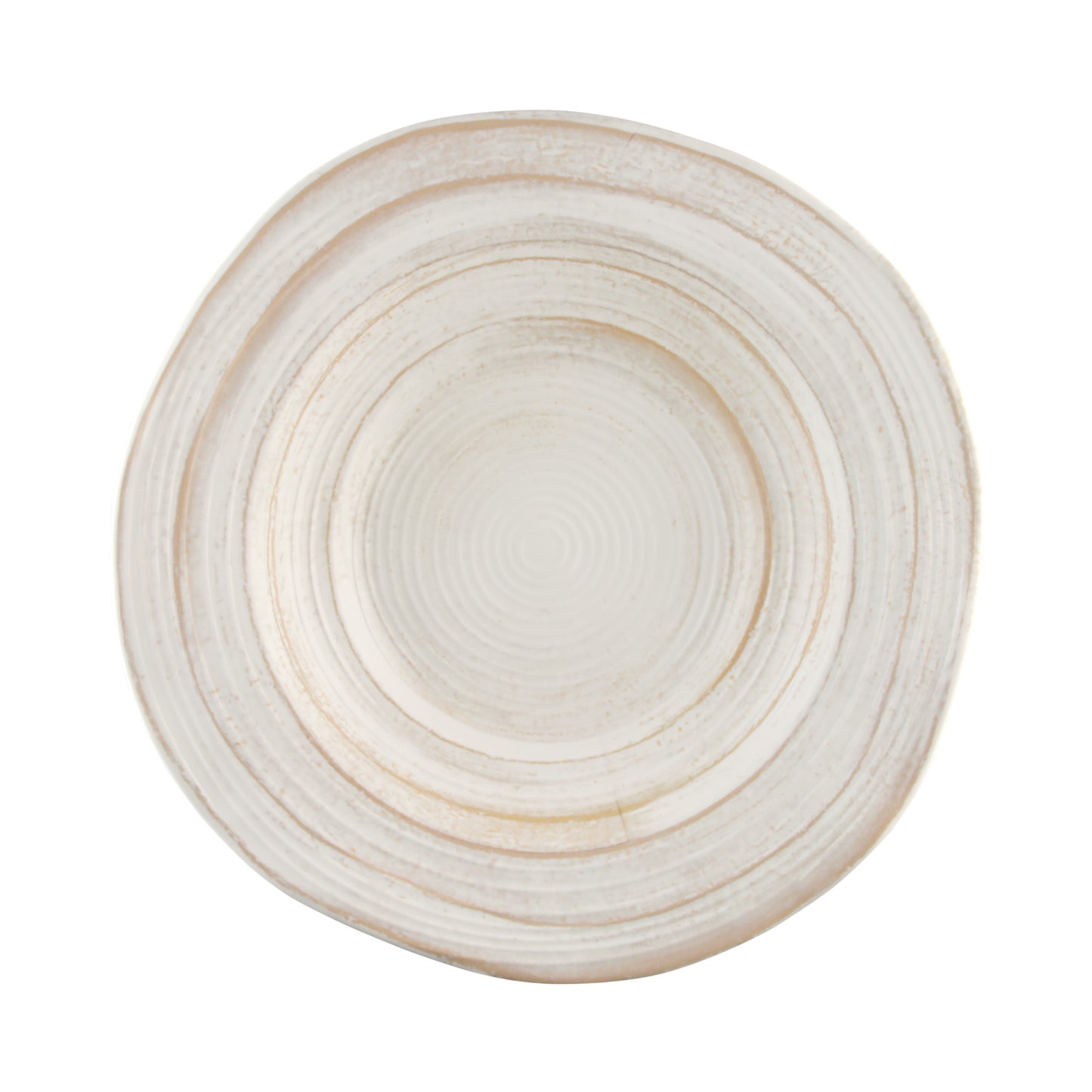 Melamine Irregular Round Serving Bowl - Off White Design