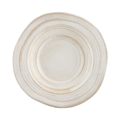 Melamine Irregular Round Serving Bowl - Off White Design