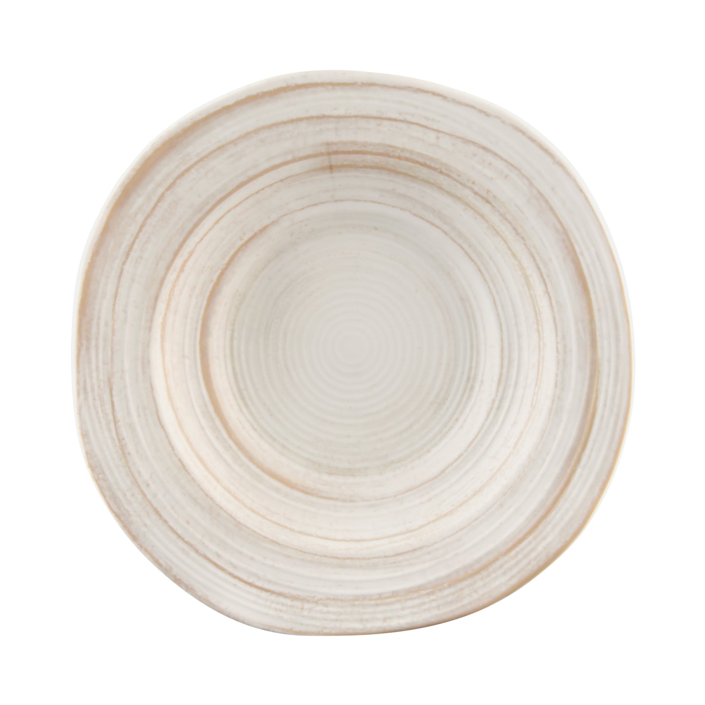 Melamine Irregular Round Bowl - Off White Design
