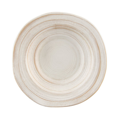Melamine Irregular Round Bowl - Off White Design