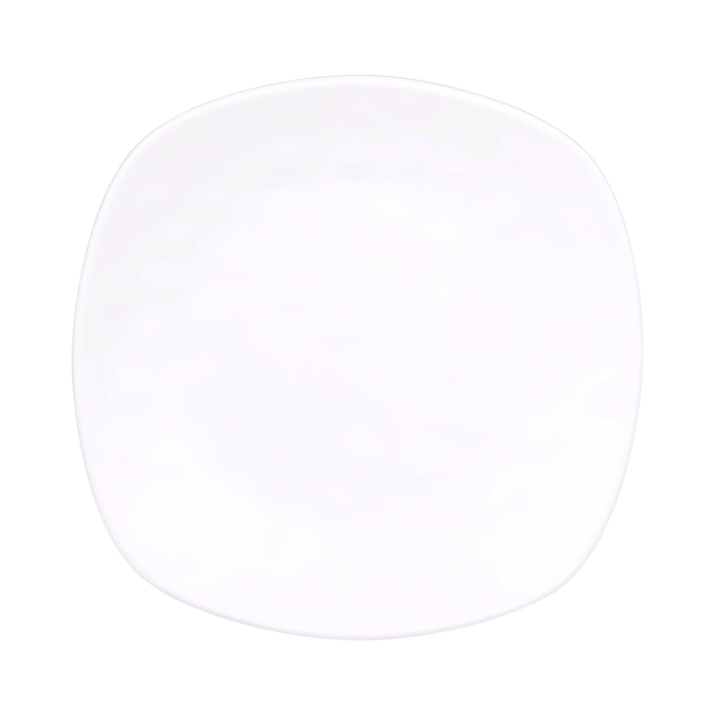 Melamine Square Plate w/ Rounded Edges - Off White