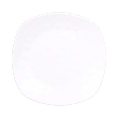 Melamine Square Plate w/ Rounded Edges - Off White