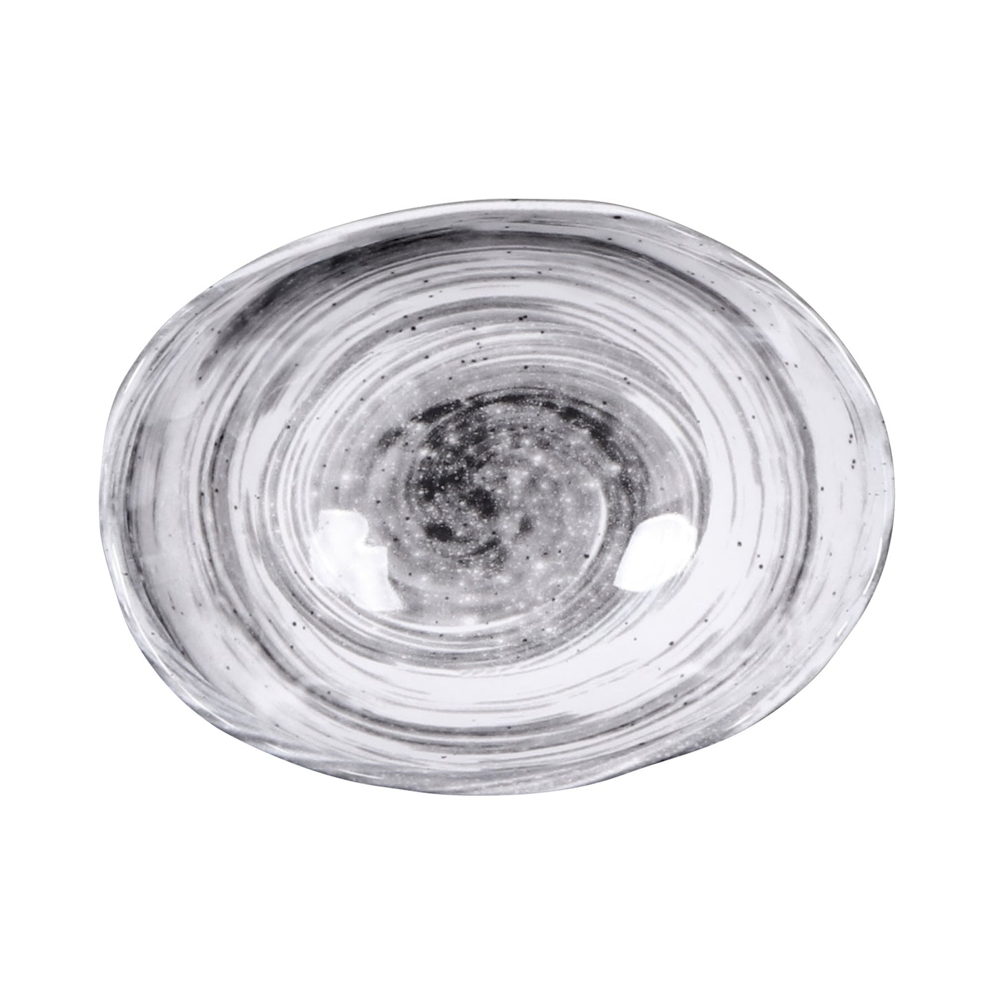 Melamine Oval Bowl - Black Design