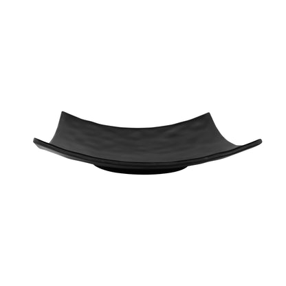 Melamine Square Shallow Plate - Black