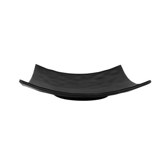 Melamine Square Shallow Plate - Black
