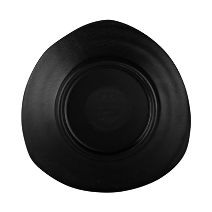 Melamine Irregular Edge Triangle Plate - Black
