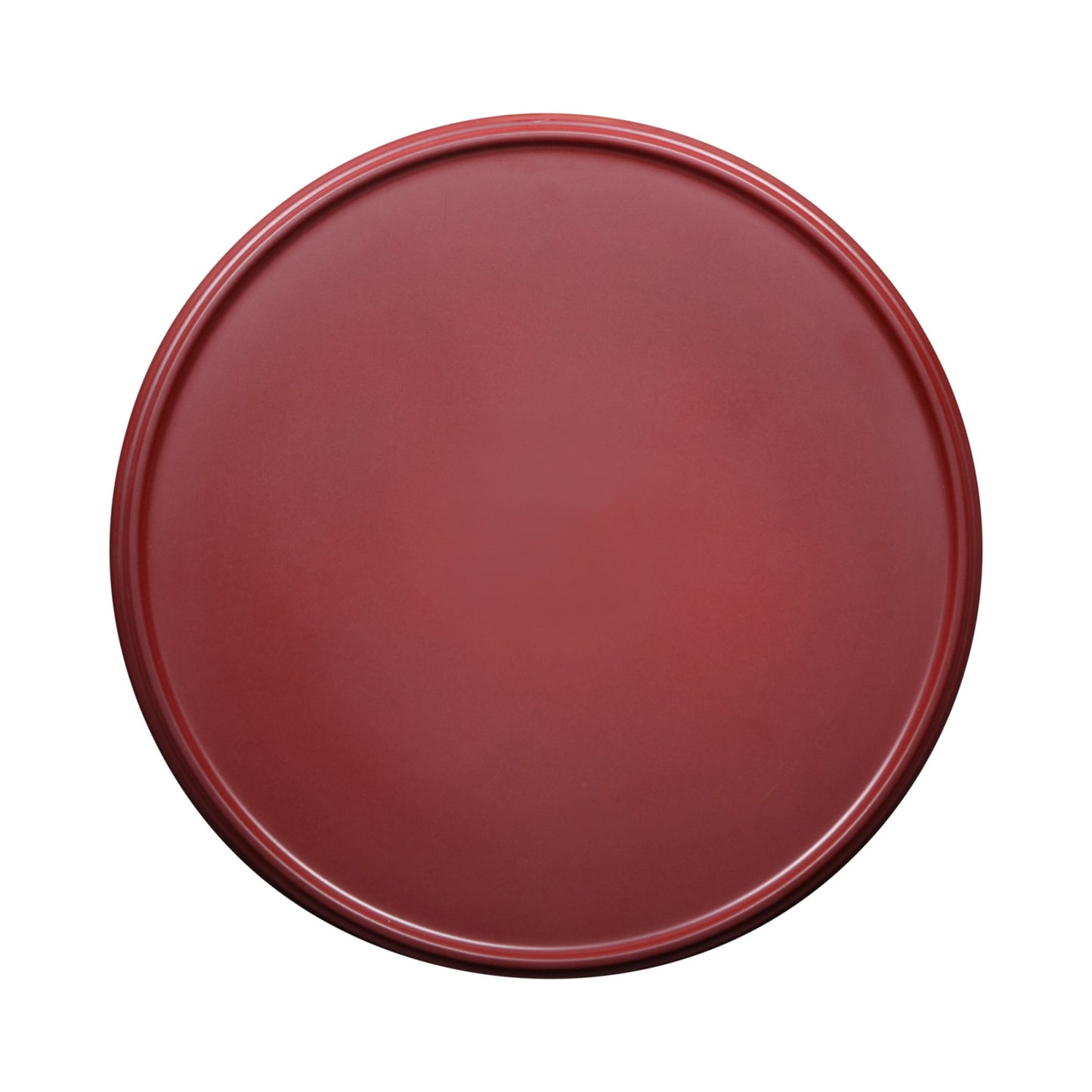 Melamine Round Coupe Plate - Red Glaze