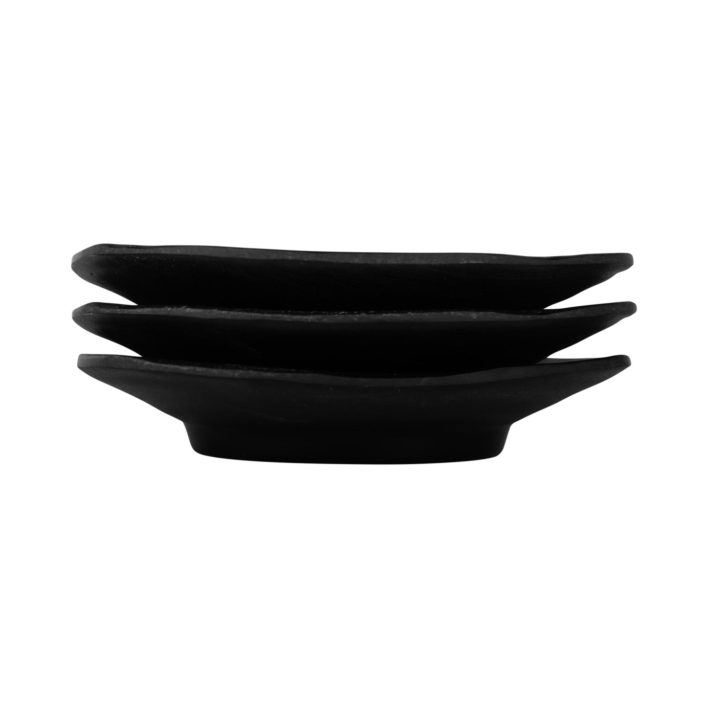 Melamine Irregular Edge Triangle Plate - Black