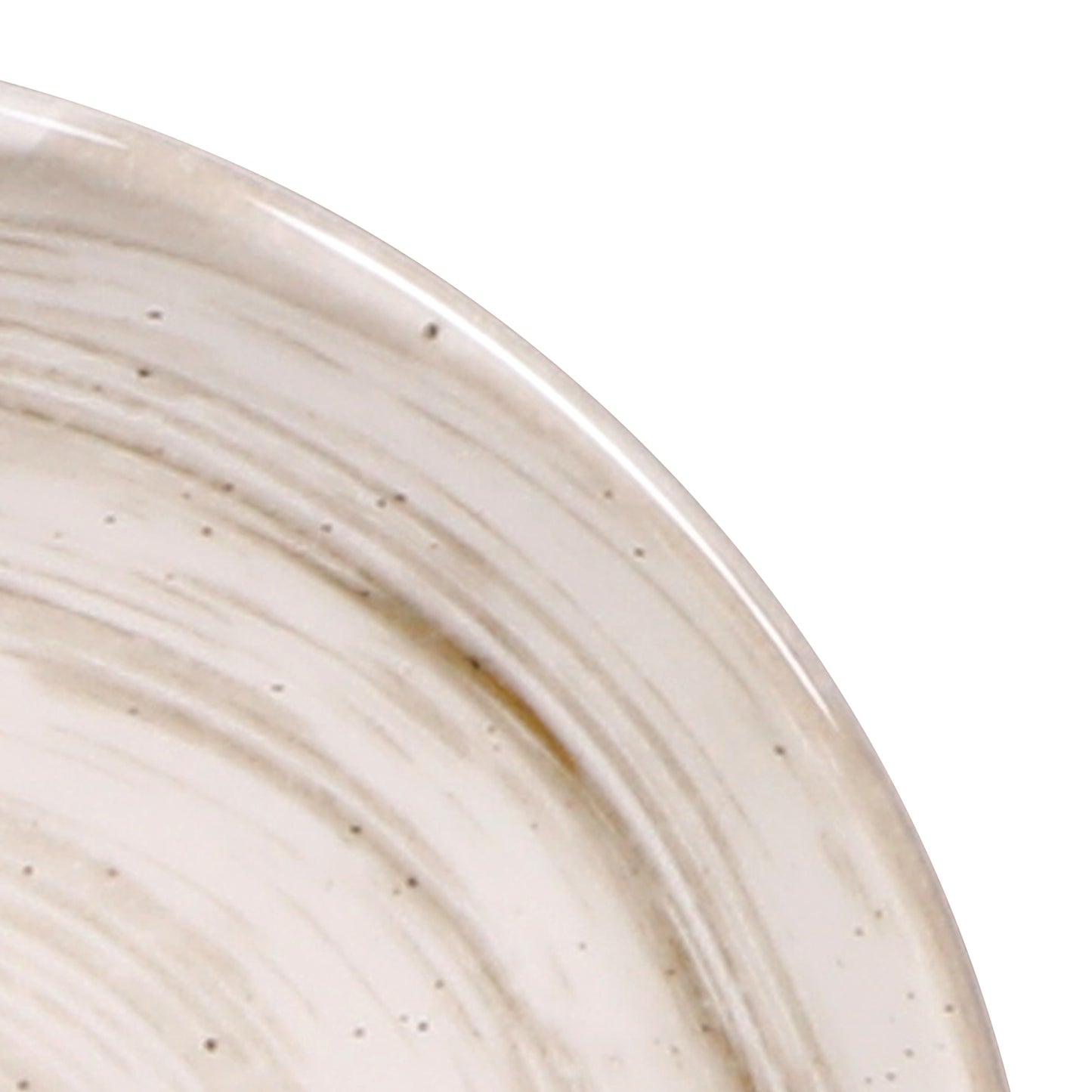 Melamine Round Plate - Taupe Design